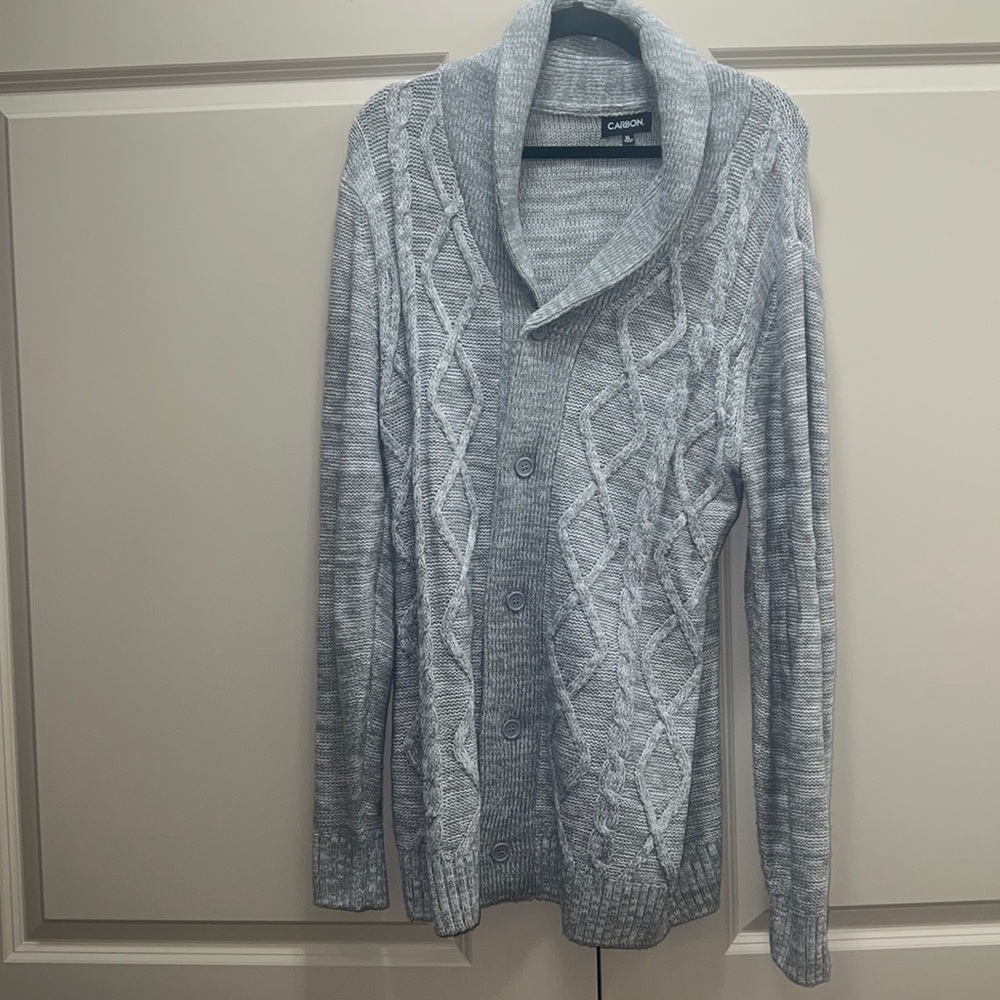 Carbon Button Down Men’s Sweater XL